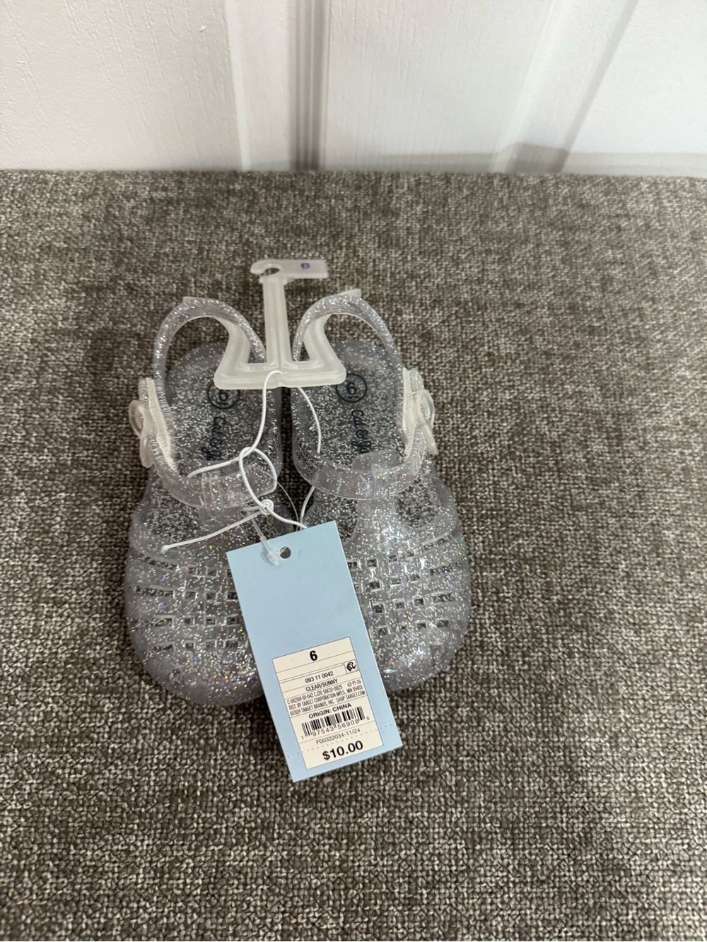 Target Kids Sparkle Jelly Sandals - Silver Glitter